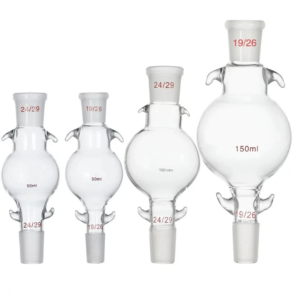 

1Pcs 50ml to 1000ml Lab Glass Chromatography Solvent Reservoir Cushion Ball Standard Joint Chromatography hy Column Storage Ball