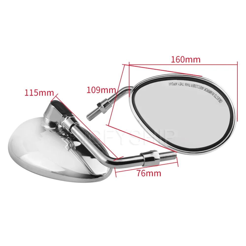 

Motorcycle For Indian Roadmaster 2015 to 2021 Scout Bobber / ABS 2018-2020 Vintage 20 21 Rearview Mirror 1 Pair Side Mirrors