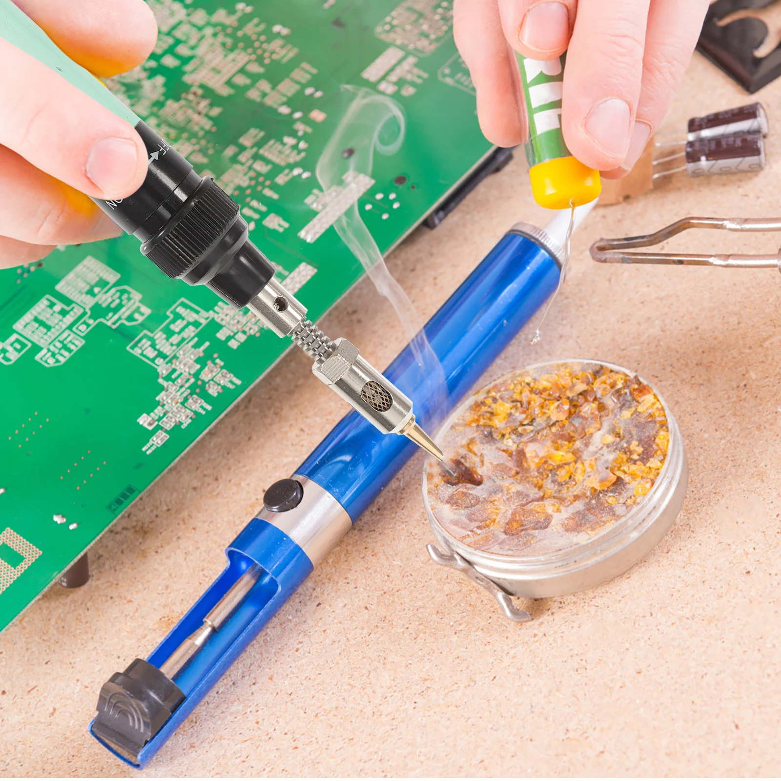 

Pen Shaped Butane Soldering Iron Tips Gas Welding Tool Metal Practice Accessories Replacement Durable Easy Carry Wireless