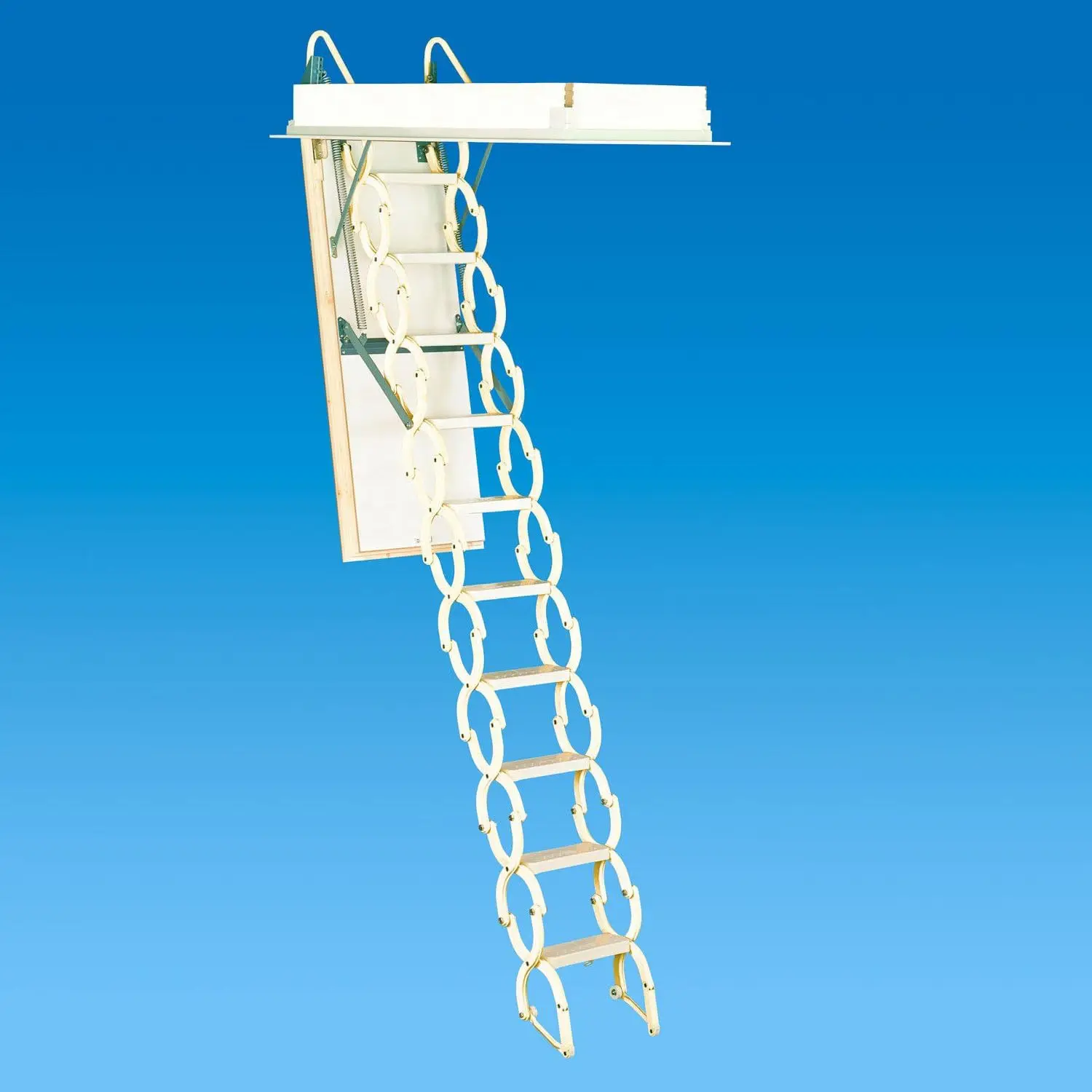 Rainbow Prestige M2236 Scissor Style Steel Attic Ladder/Stairs - 350 Lb Capacity - 22-1/2