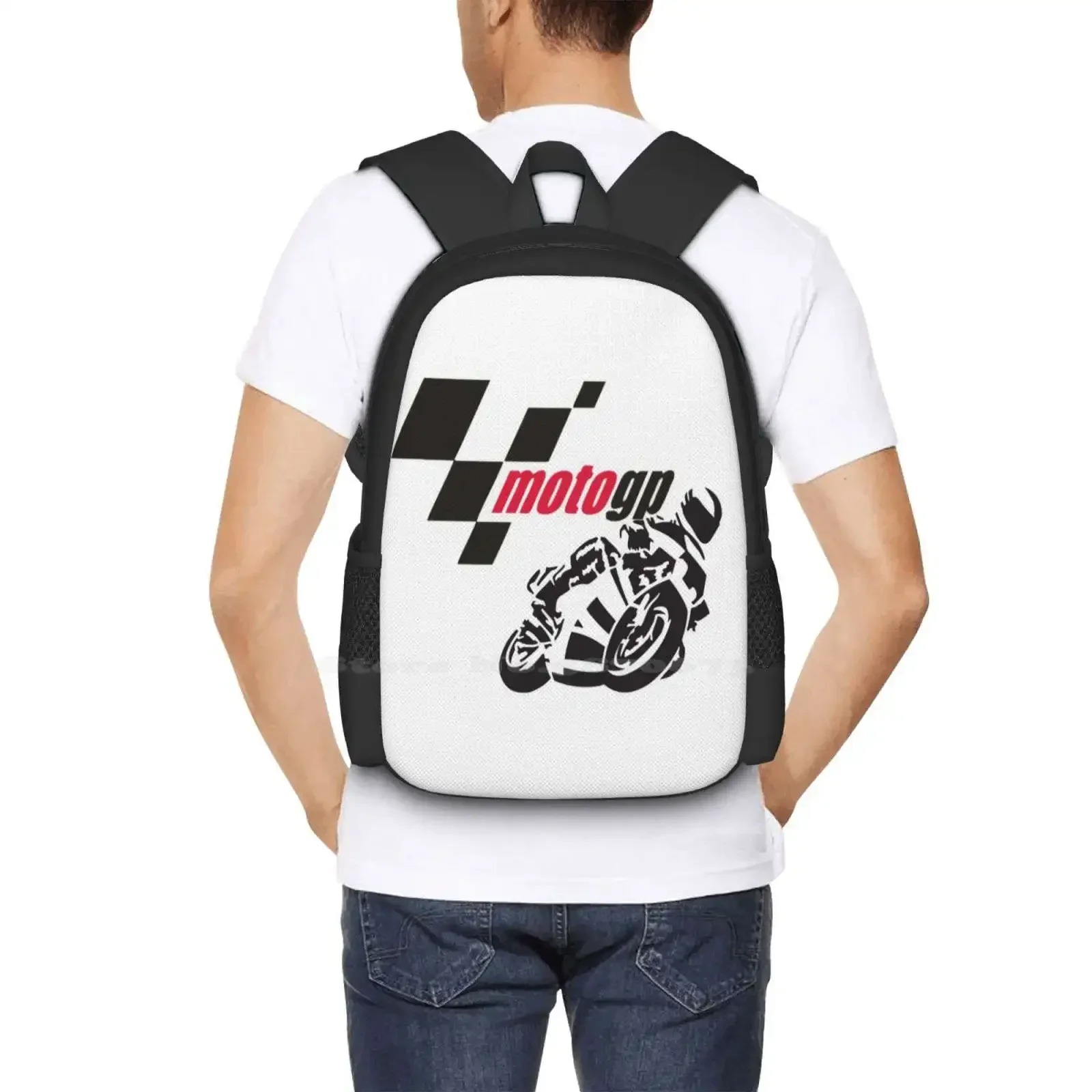 Muster Design Tasche Student Rucksack Moto Grandprix Gp