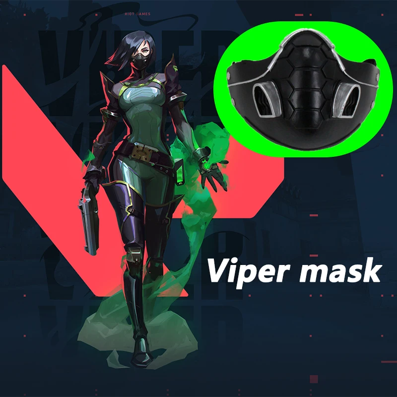 Valorant Viper Cosplay Máscara, Máscaras De Resina, Festa De Halloween, Masquerade Adereços Para Adultos, Capacete Extravagante