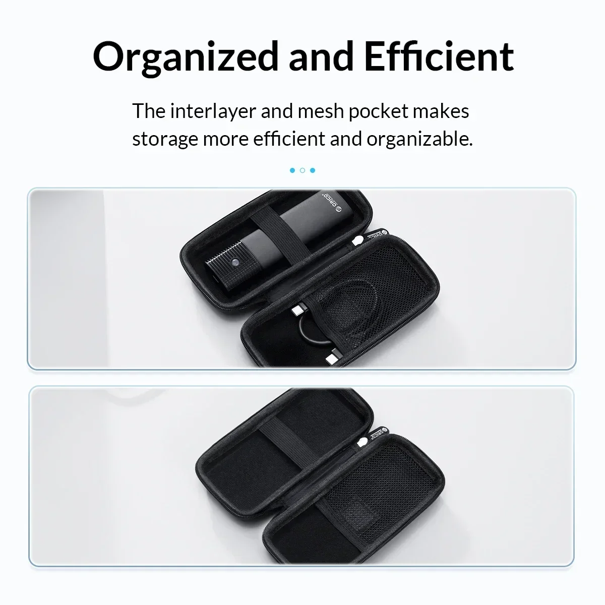 ORICO Ssd Nvme M2 Hard Disk Case Protection Bag for External M.2 Case/M.2 SSD /USB Cable /U Disk Large Capacity Storage Bags