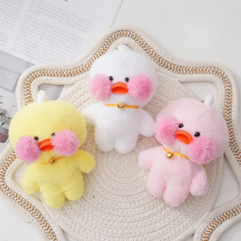 Fashionable and Cute Keychain Doll Keychain Accessories Pendant Key Ring Pendant Plush Blush Duck Jewelry Gift