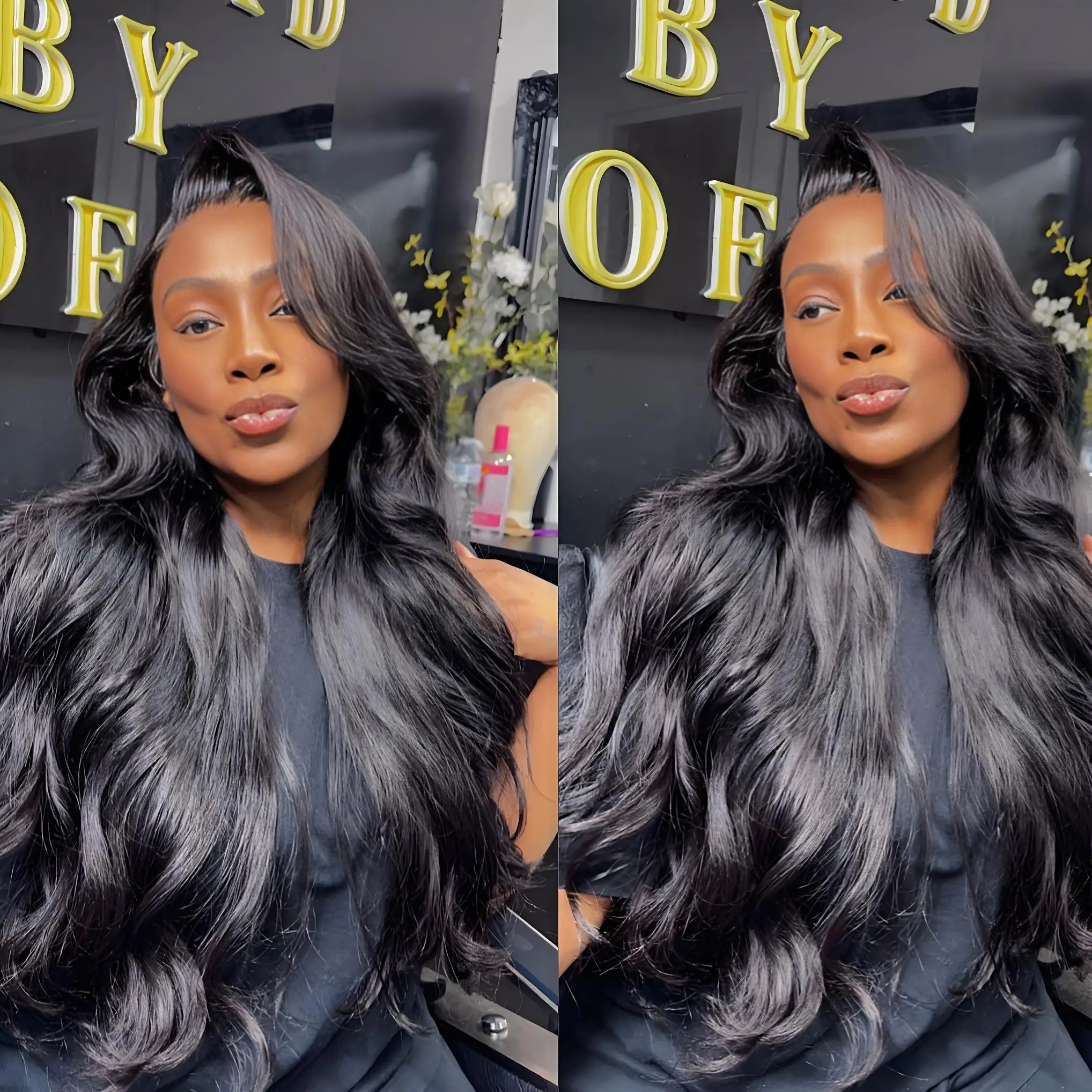 

Парик 13x6 HD Body Wave с кружевной передней частью, 360 Full Lace, для чернокожих женщин, бразильский, без клея, из натуральных волос, предварительно прорезанный, с детским волосом