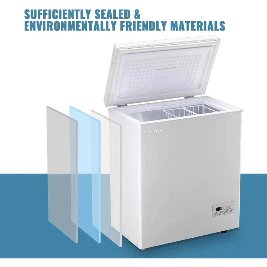 فريزر الصدر مع تحكم إلكتروني يتراوح من 41 إلى -15 للحفاظ على الطعام على جراج المطبخ أو شركات الطابق السفلي