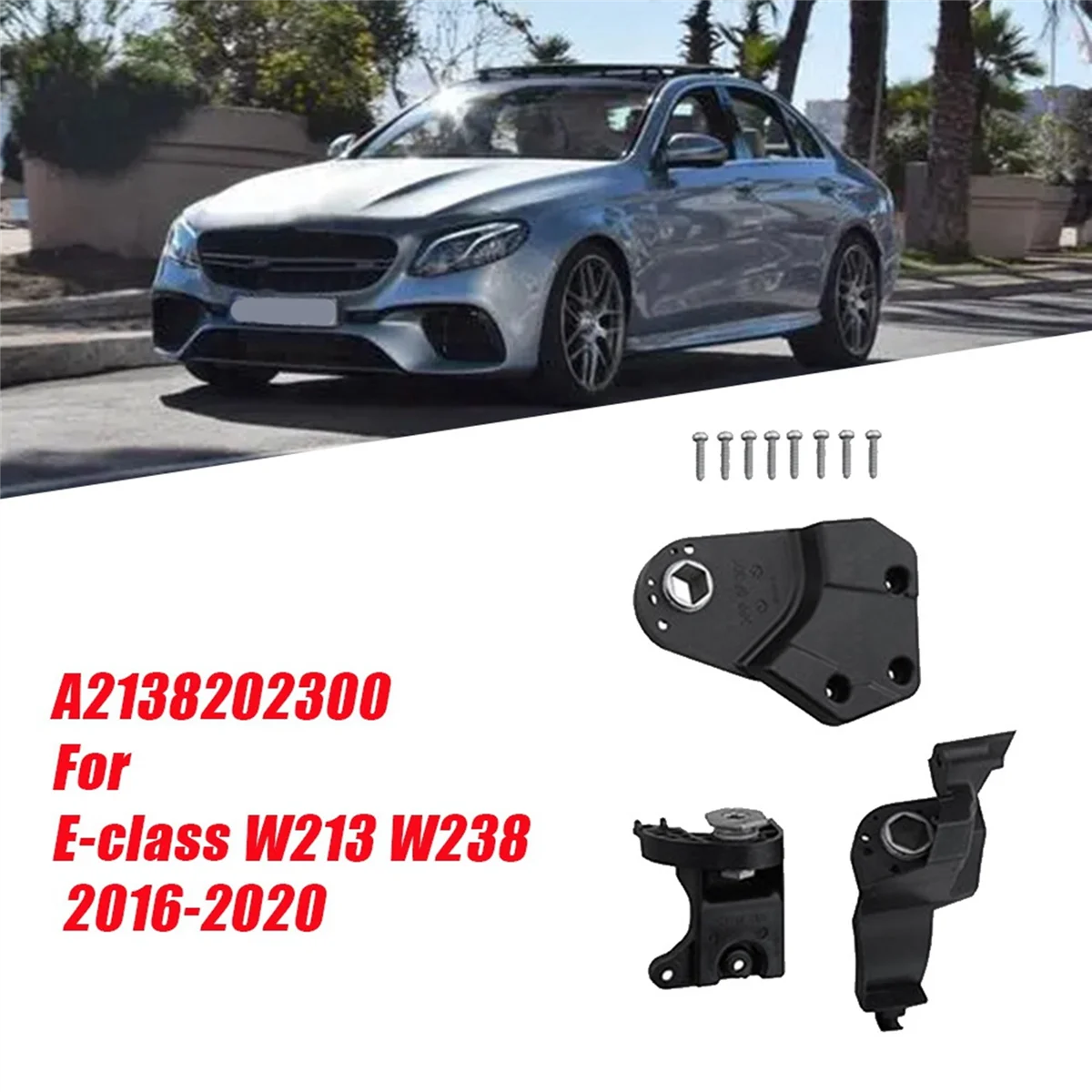 A2138202300 kit di riparazione staffa faro sinistro per Mercedes Benz E W213 W238 2016-2020 vite supporto fisso faro