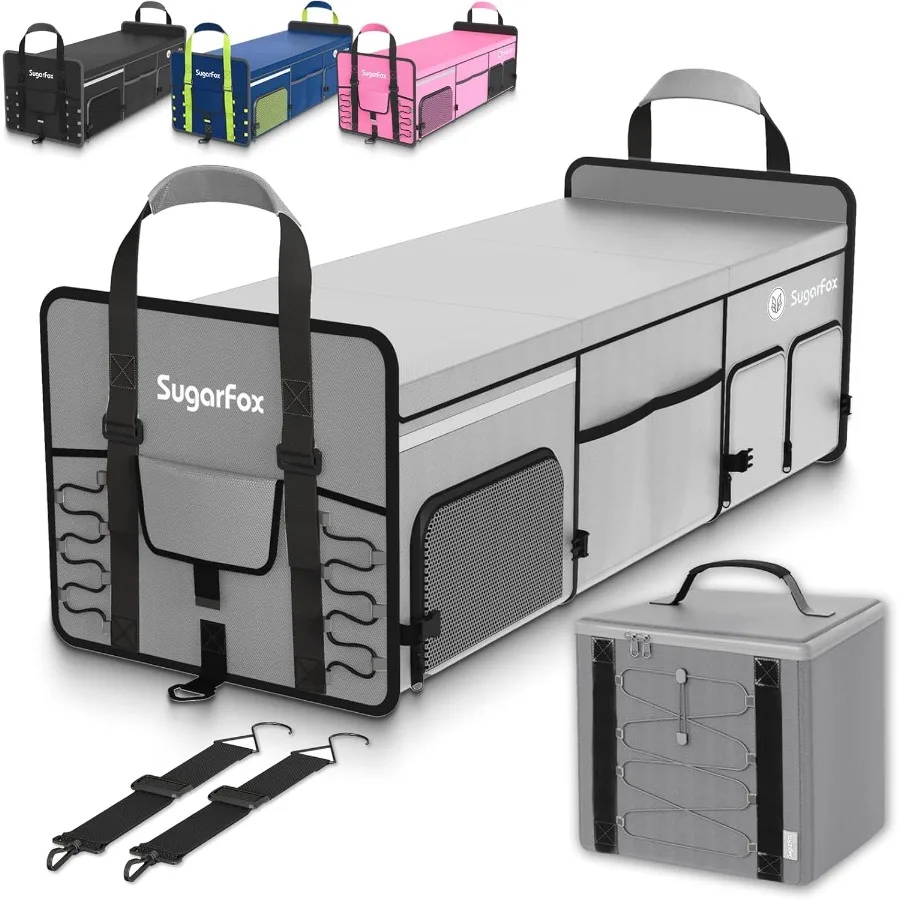 

Bold Color Block Trunk Organizer 95L 35x13.8x11.8 Dedicated Shoe Storage 26L Ice Pack Foldable for SUV Car Jeep Car Accessories