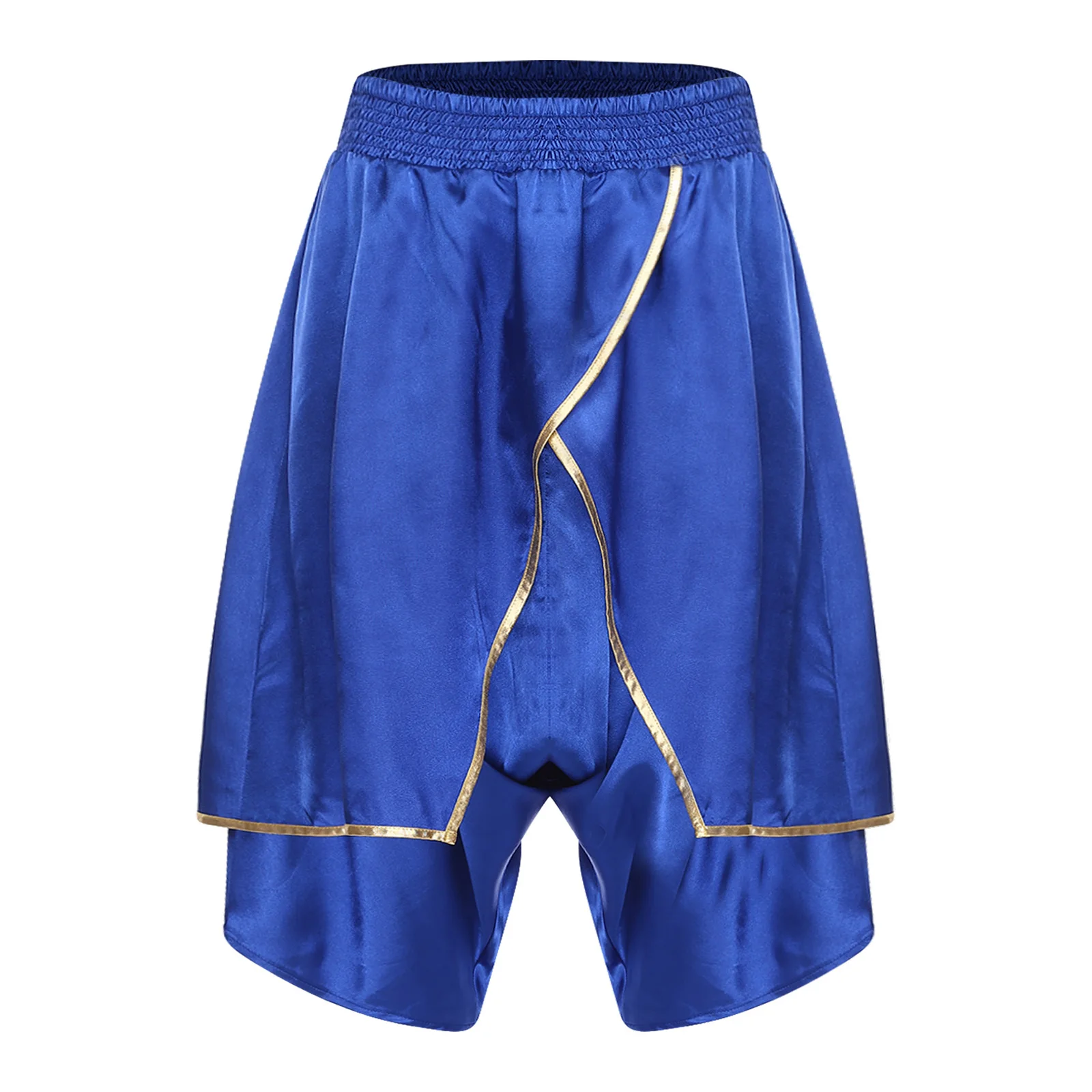 Męskie arabskie spodnie haremki w stylu hippie z nieregularnymi nakładkami, metalicznym wykończeniem, szerokim elastycznym pasem, luźne spodnie typu latarnia, satynowe spodnie dhoti w stylu indyjskim.