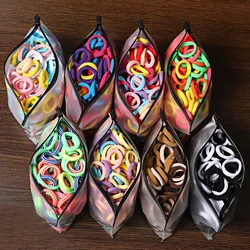 50/100Pcs Hair Bands for Children Colorful Nylon Scrunchie Hair Ties Rubber Band Kids Elastic Hair Leagues Girl Hair Accessories