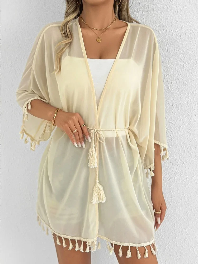 مثير المرأة الصلبة قصيرة الأكمام بيكيني Cove Up شرابات سيدة فستان الشاطئ عادية أنثى البرازيلي ملابس السباحة التستر