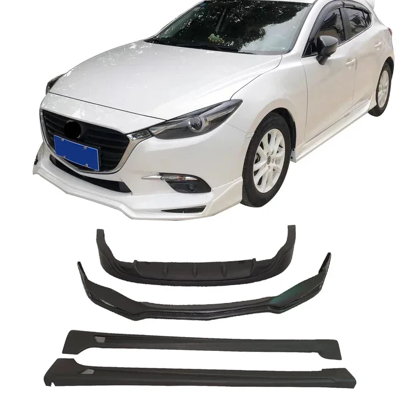 

For Mazda3 Axela 2017 2018 2019 Front Lip Rear Lip Side Skirts Diffuser Lip Car Body Kits ABS Material Exterior Parts