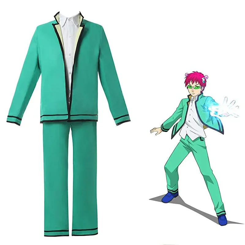 Anime Saiki Kusuo The Disastrous Life K.-Nan Cosplay Wigs Costumes Uniform Tops Pants Headwear Glasses  Cos Props