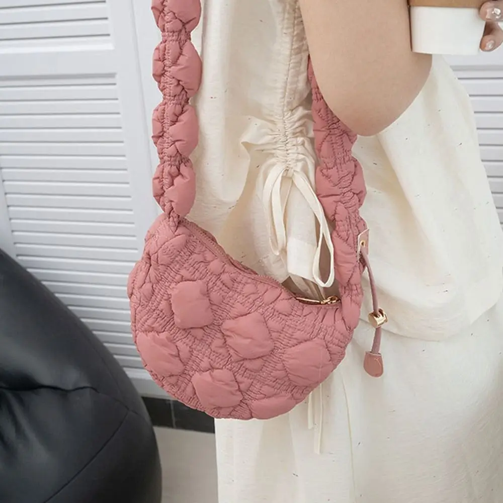 Women Handbags Elegant Quilted Shopping Bag Cloud Pleated Bubbles Messenger Bag Casual Shoulder Bag Fashion Simple Commute Bag