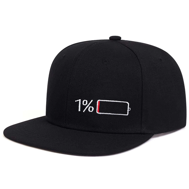 Unisex Battery Embroidery Hip-hop Hats Spring Autumn Outdoor Adjustable Casual Baseball Caps Sunscreen Hat