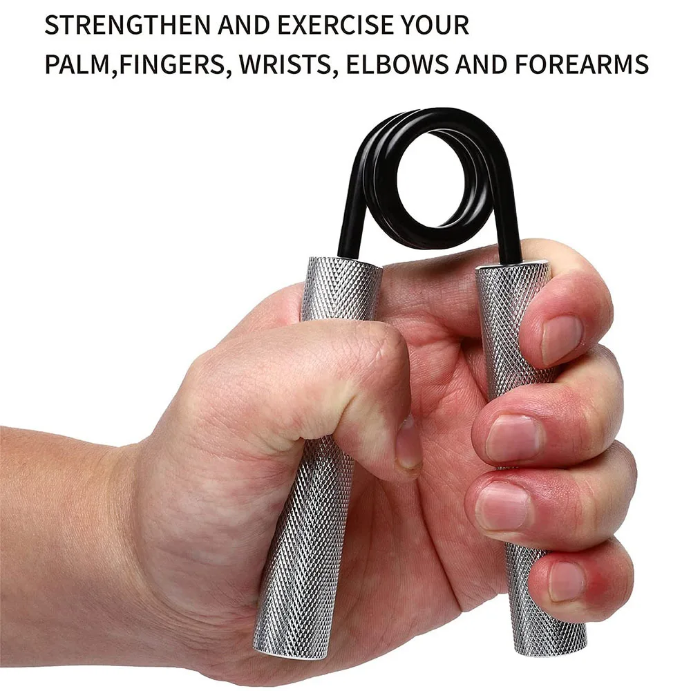 Aluminum Alloy Hand Gripper Spring Steel Sponge Sleeve Home Gym Fitness Equipment Men Arm Finger Strength Training Workout image 6