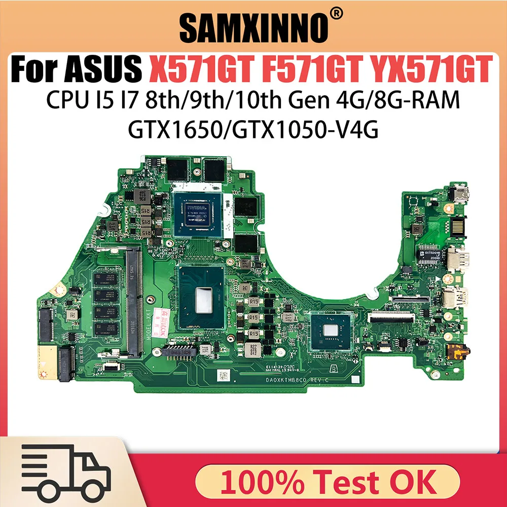 X571GT Notebook Motherboard For ASUS R571GT VX60GT K571GT F571GT YX571GT A571GT Mainboard I5 I7 8 9 10th GTX1650 GTX1050 V4G