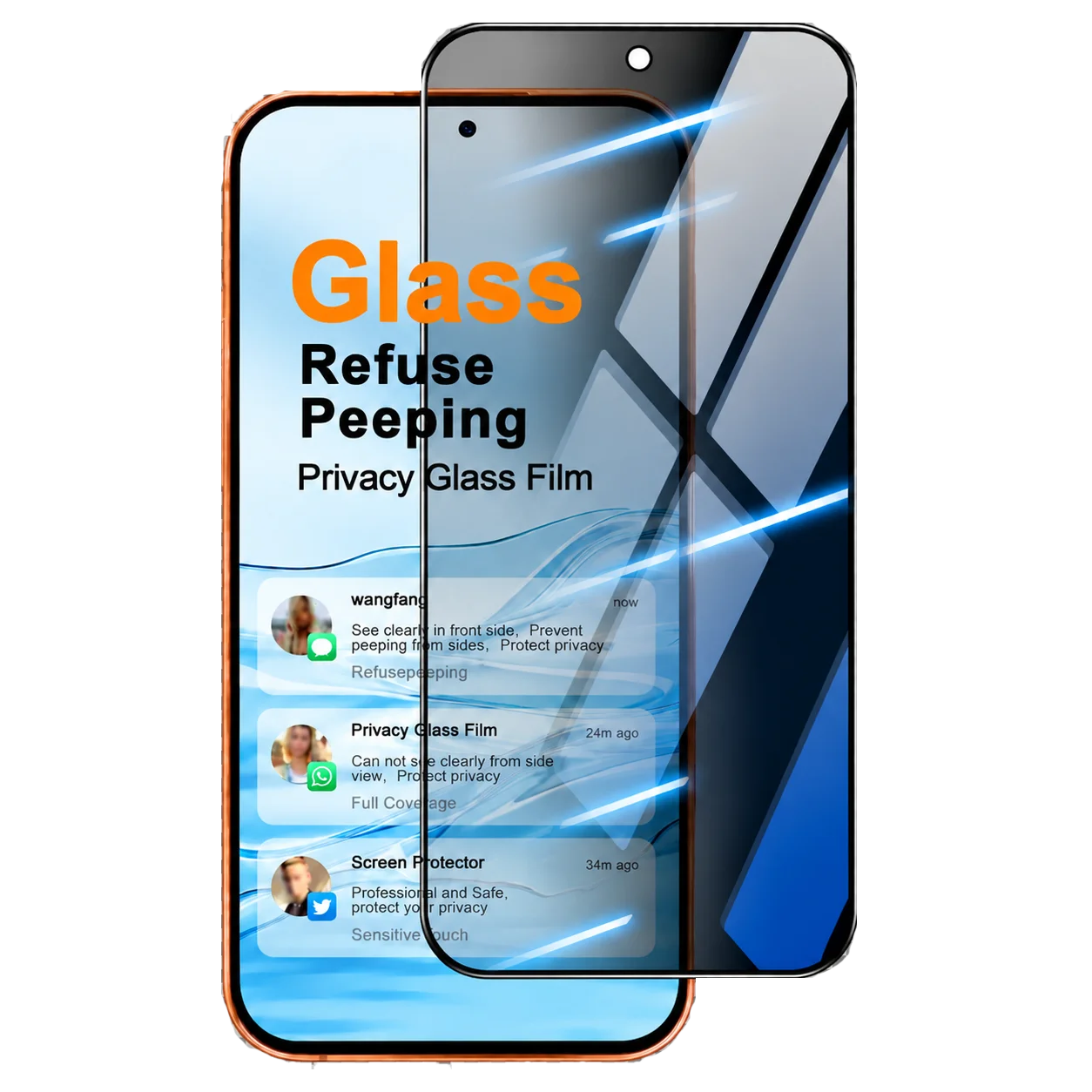 Privacy Tempered Glass For POCO M8 Power 5G Global Protector Film Oleophobic Coating Anti Oil FM0010