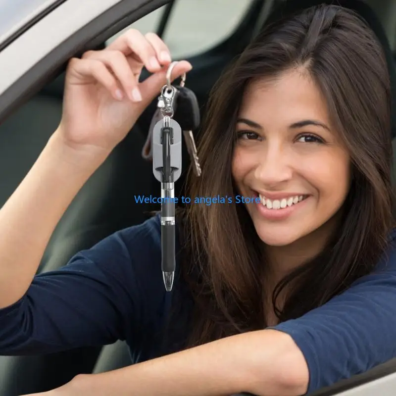 X4YC حامل قلم من السيليكون للرقبة حامل قلم رصاص لحامل الشارة أو حبل الرقبة