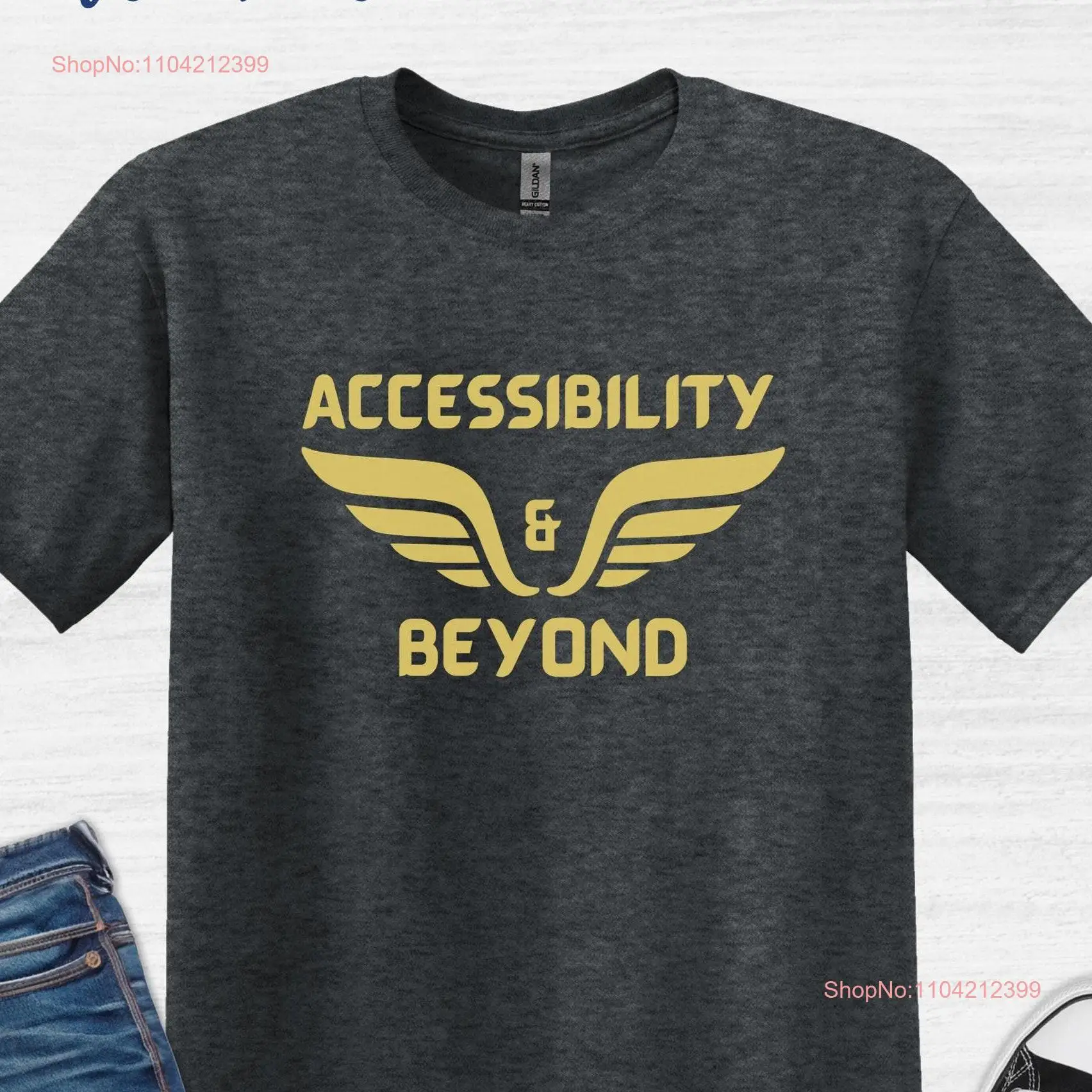 Accessibility and Beyond T Shirt Rights Adult for Wheelchair User Hidden Disability Top Handicap Accessible