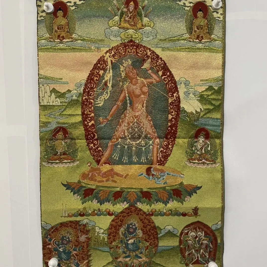 Tibetan Thangka Embroidery Dakini Wall Hanging Tapestry Home Decor 90x60cm