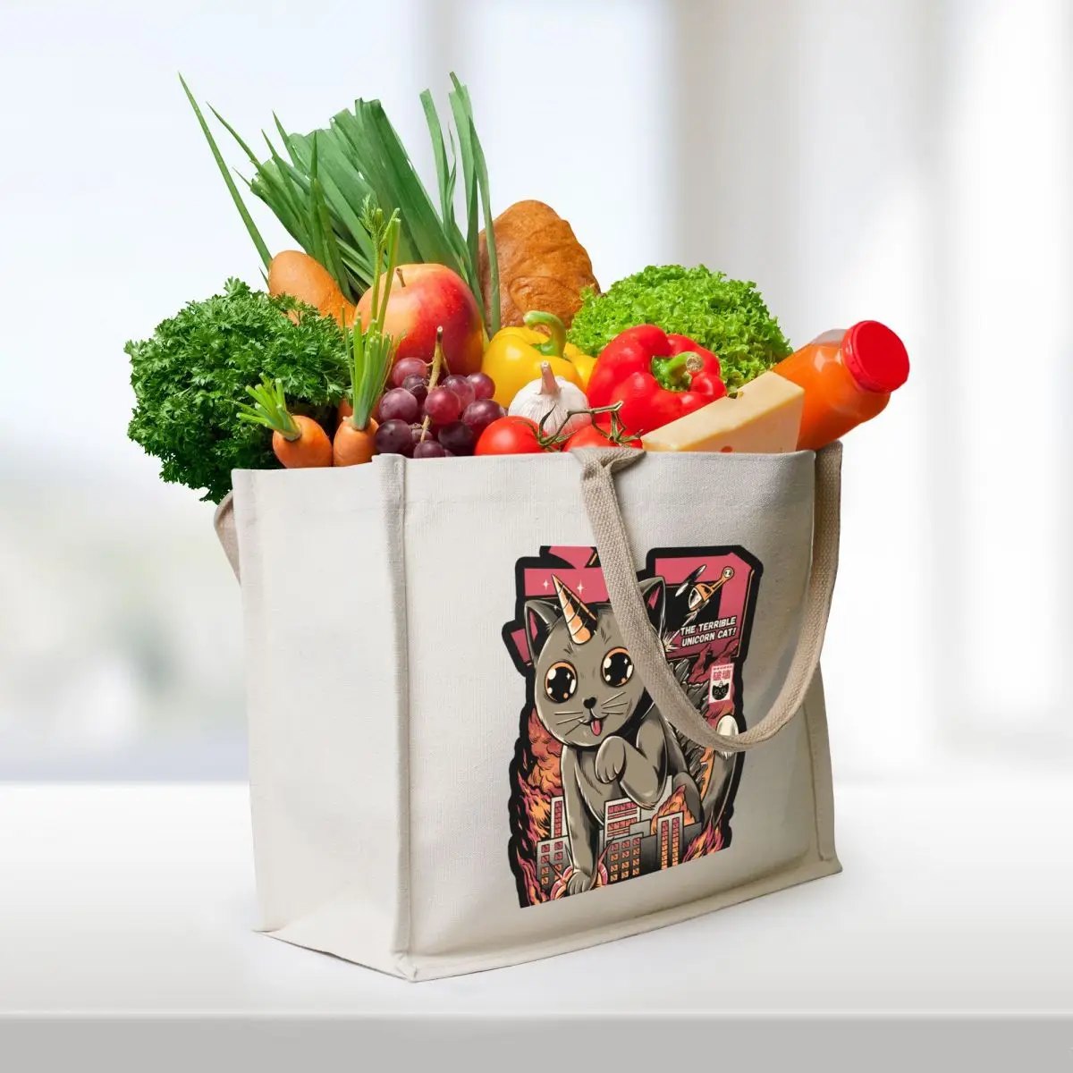 Catzilla Tote Bag Big bag Large bags for women tote bags cloth bags