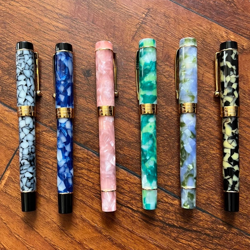 Low Discount 2025 Jinhao Fountain Pens 0.38mm/0.5mm Large Capacity Store Long Knife Nib with Converter Ink Pen Kawaii Stationery