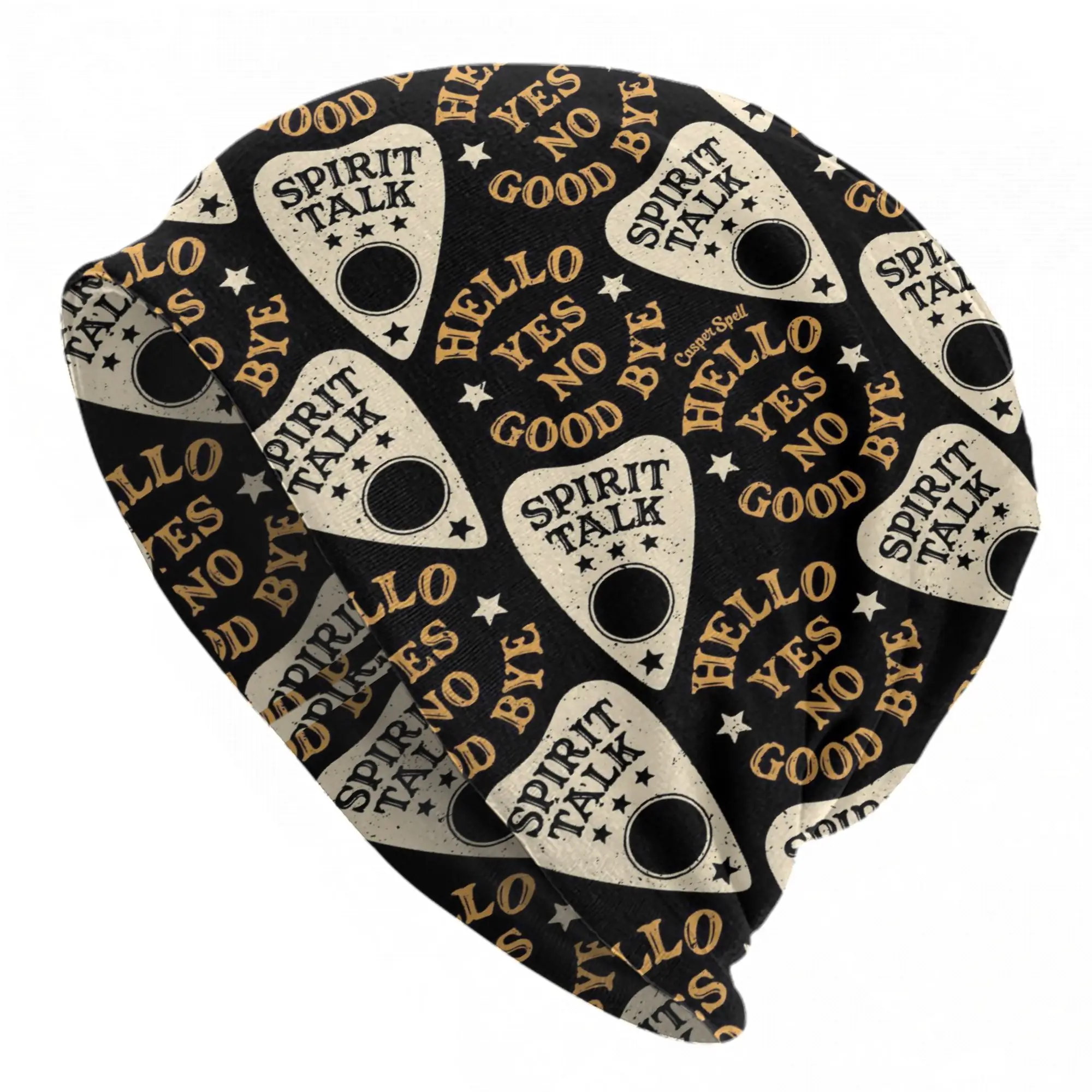 Spirit Ouija Board Bonnet Hat Goth Ski Skullies Beanies Hat Mystical for Men Women Spring Dual-use Caps