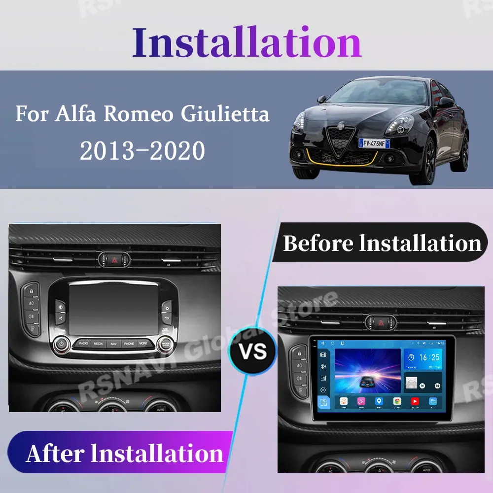 Car Radio Android 14 For Alfa Romeo Giulietta 940 2013 - 2023 GPS Carplay Multimedia Player Navigation Stereo Auto DSP DVD Audio