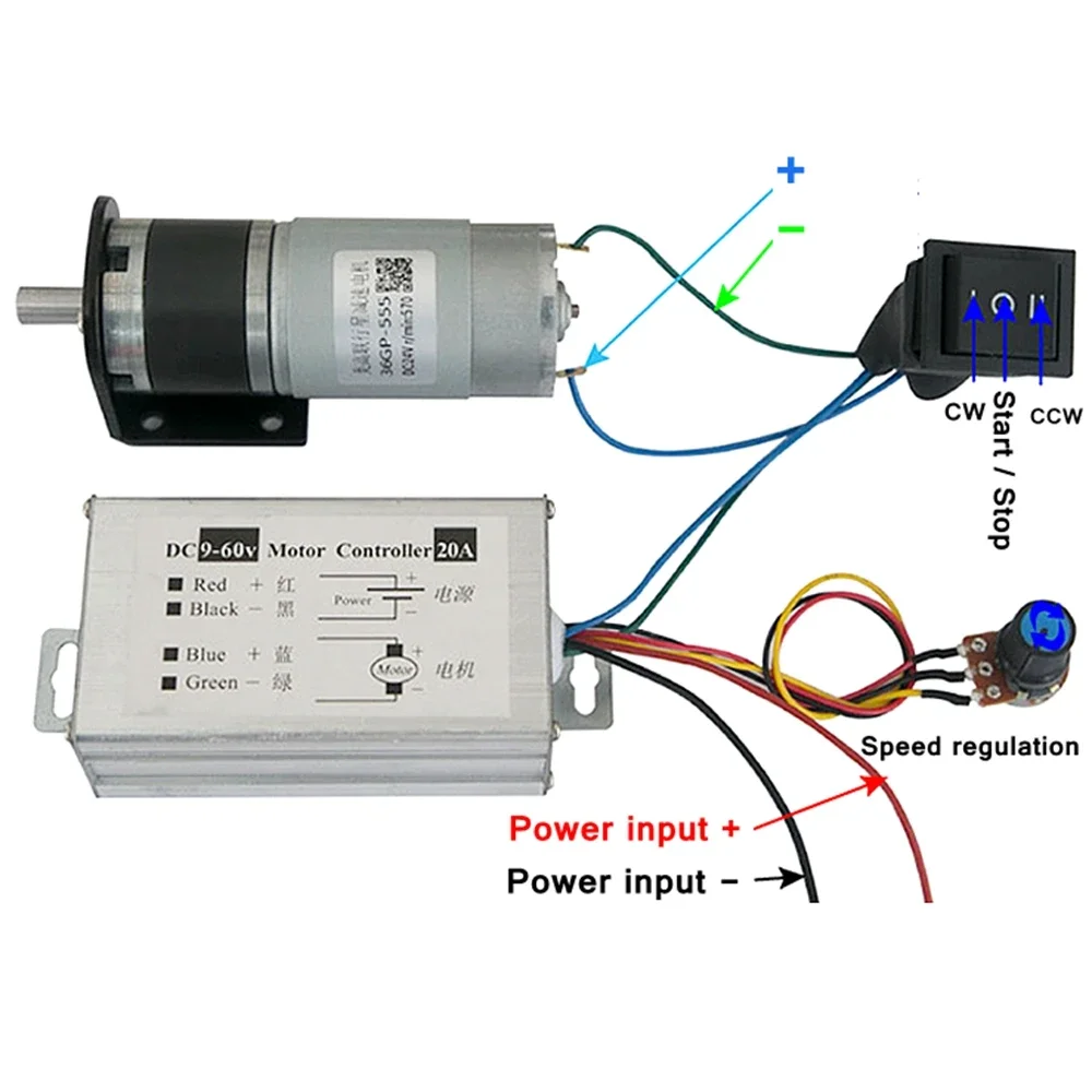36 مللي متر تيار مستمر الكواكب المخفض 555 تيار مستمر موتور تروس 12 فولت 24 فولت PWM عزم دوران عالي مايكرو سرعة منخفضة 8-1620 دورة في الدقيقة المعدات المنزلية
