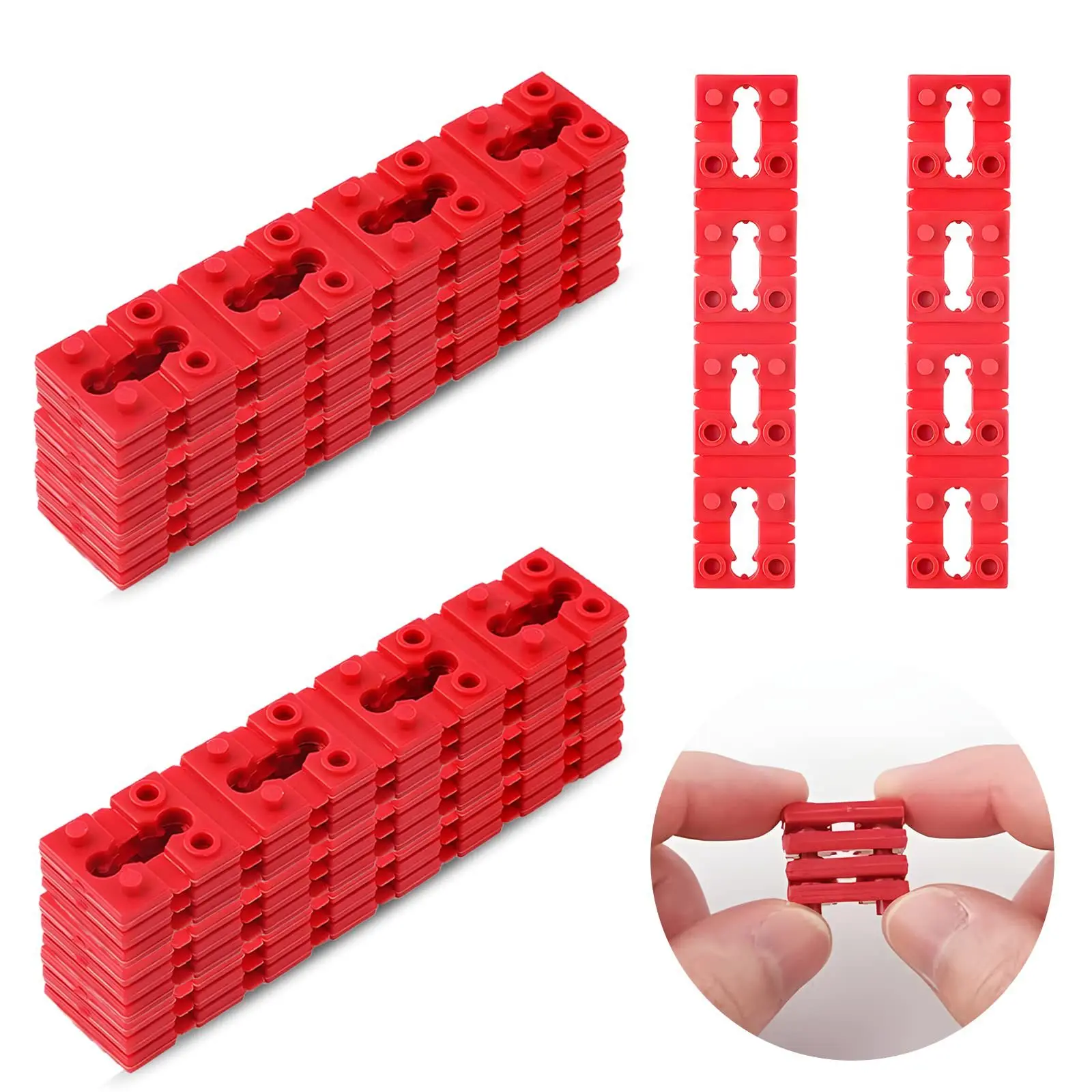 Red Outlet Spacer Shim Adjustable Height for Light Switch Socket, Heat Resistant Electrical Box Spacer 12-96pcs