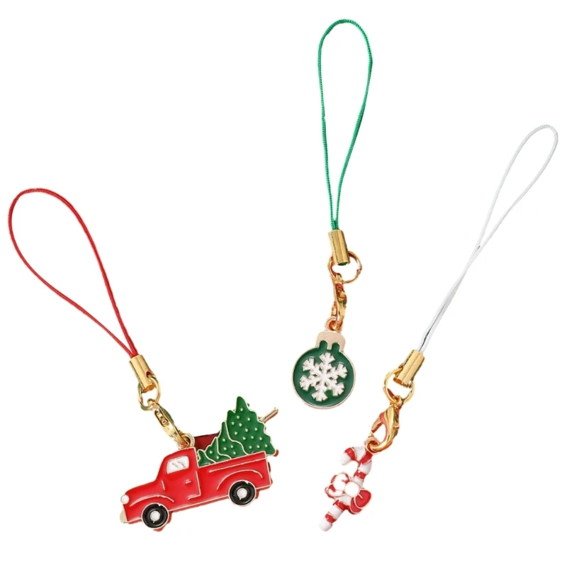 Festive Christmas Phone Lanyard Keychain Pendant Holiday Phone Jewelry Unique Phone Charm Suitable for Phone Keys