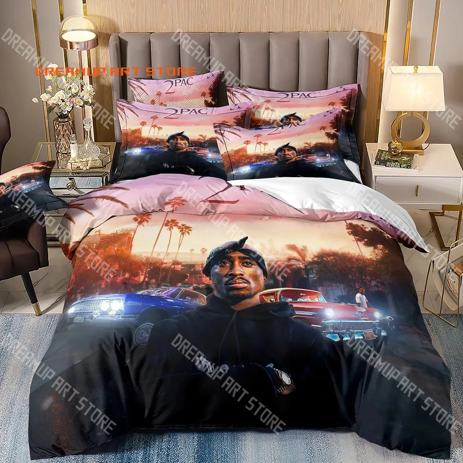 2026 3D Print 2Pac Tupac Amaru Shakur Bedding Set Single Twin Full Queen King Size Bed Set Adult Kid Bedroom Duvetcover Set