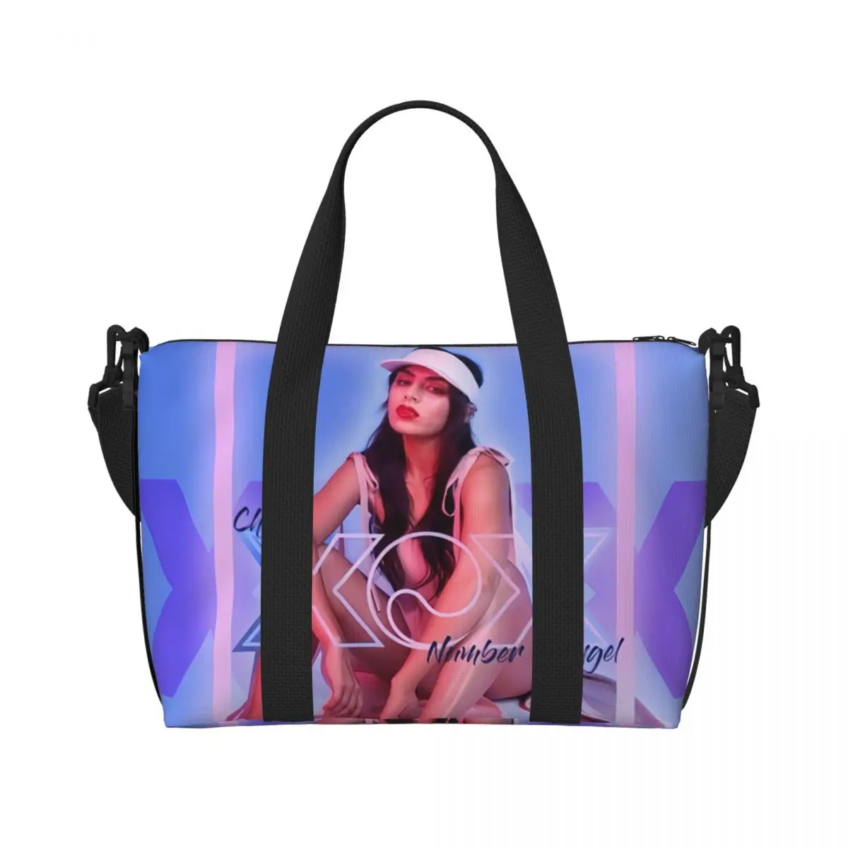 Custom British Singer C-Charli XCX Tote Bag Women Big Capacity Gym Beach Travel Bags