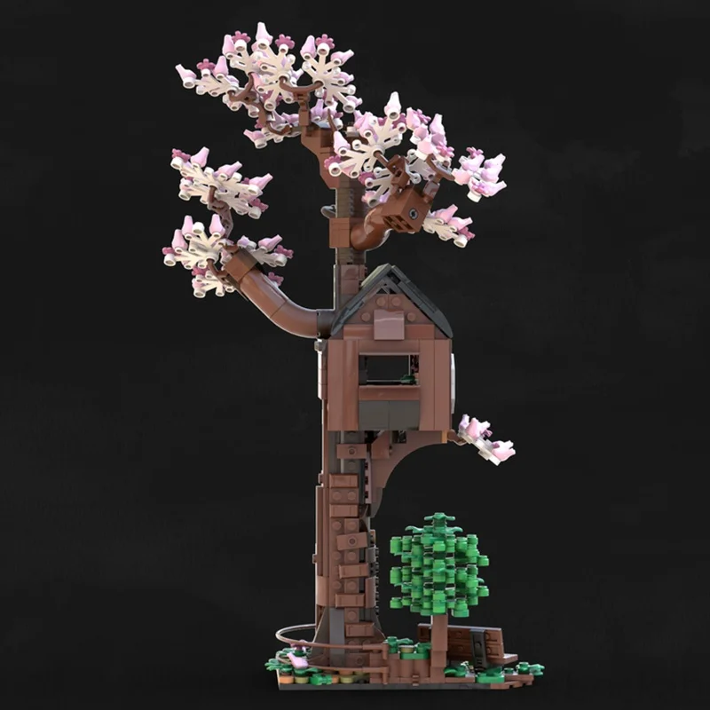 658 pz MOC Casa sull'albero Iconizzato Modello Building Blocks Architettura Assemblare Educazione fai da te Regali di Natale Giocattolo di mattoni Compleanno per bambini