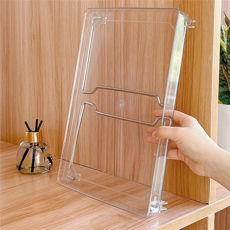 Storage shelf Acrylic Transparent Desktop Storage Box Student Dormitory Office Storage Rack Household Foldable Heightening Rack
