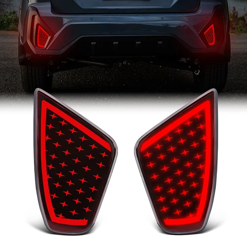 Luces reflectoras de parachoques trasero para Subaru Crosstrek 2023 2024 2025 LED de advertencia de freno lámparas de señal de giro dinámicas accesorios de coche 12V
