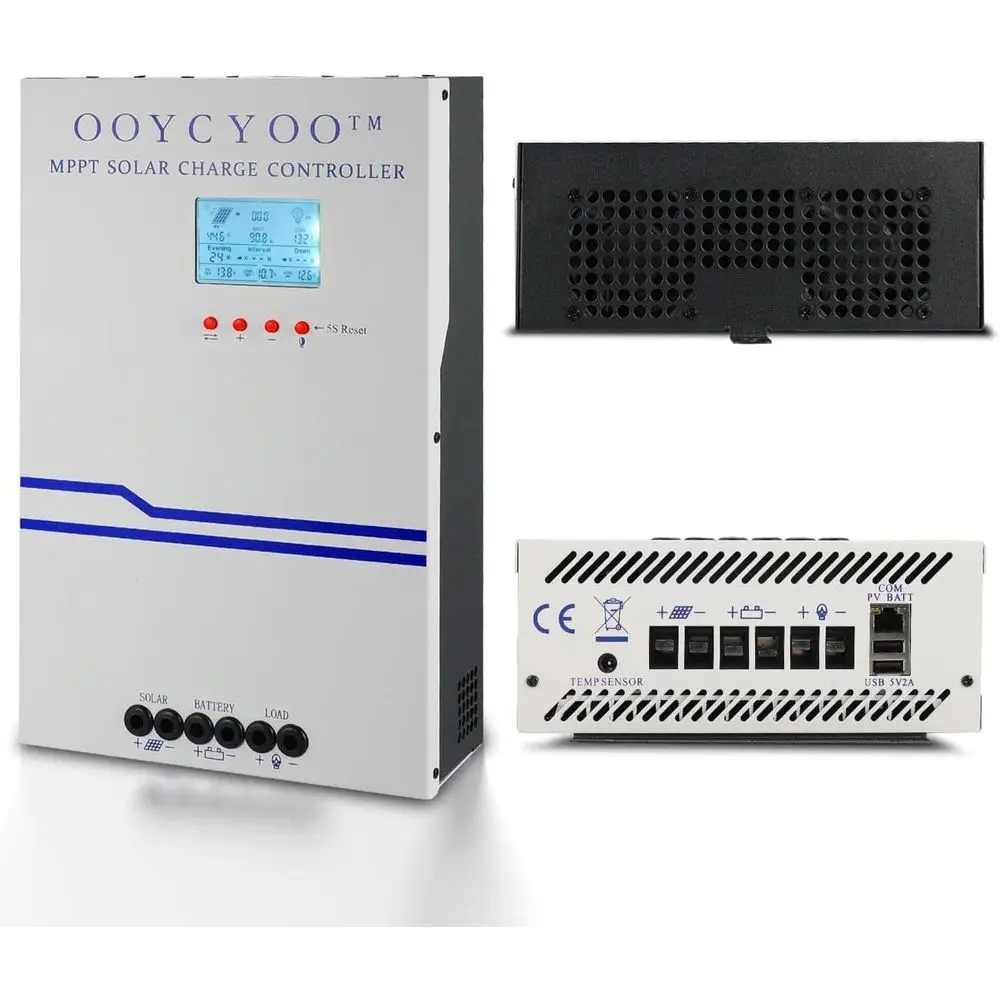100 Amp MPPT Solar Charge Controller 24V 12V Auto, 100A Solar Panel Regulator Max Input Power 2500W, for AGM Sealed Gel Flooded
