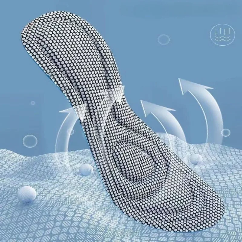 2 Pairs Memory Foam Orthotic Insoles Shock Absorbing Breathable Cushion Shoe Inserts for Men Women Walking Running