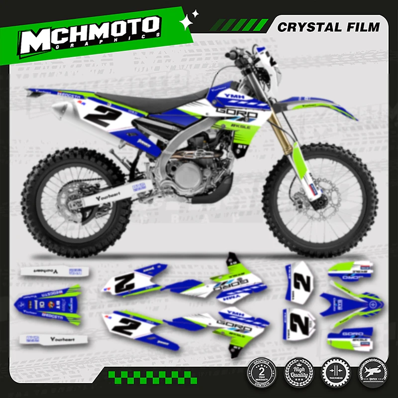

MCHMFG для YAMAHA YZF450X 2015 2016 2017 2018 WRF450 2016 2017 2018 мотоциклетные графические наклейки наборы наклеек номер имя на заказ