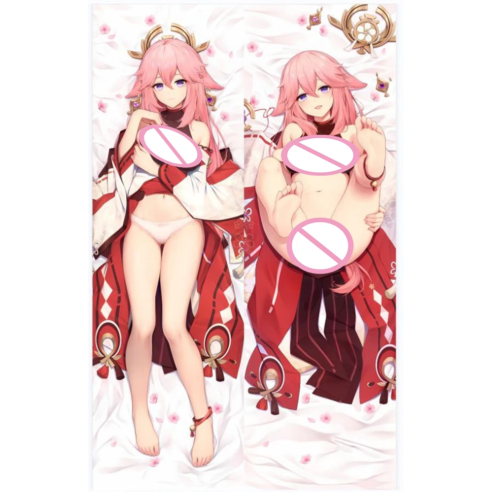 

Yae Miko Cosplay Otaku Dakimakura Hugging Body Pillow Case Genshin Impact Anime Long Cushion Pillow Cover Gifts