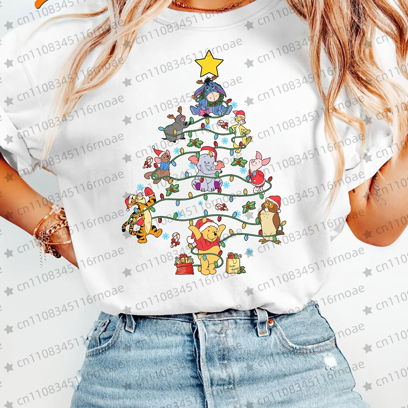 2026 High Quality Christmas Children/Adults Short Sleeved T-shirt Comfortable And Fashionable Street Wear Retro O-neck Top