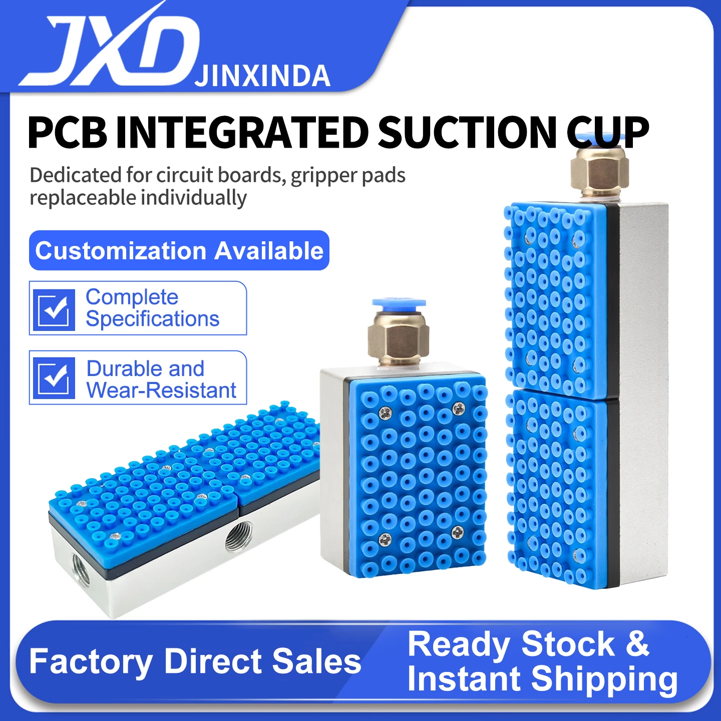 

JXD Integrated Pneumatic Industrial Vacuum Suction Cup, Mini Nozzle Special for PCB Circuit Board - for Irregular Hollow Small W