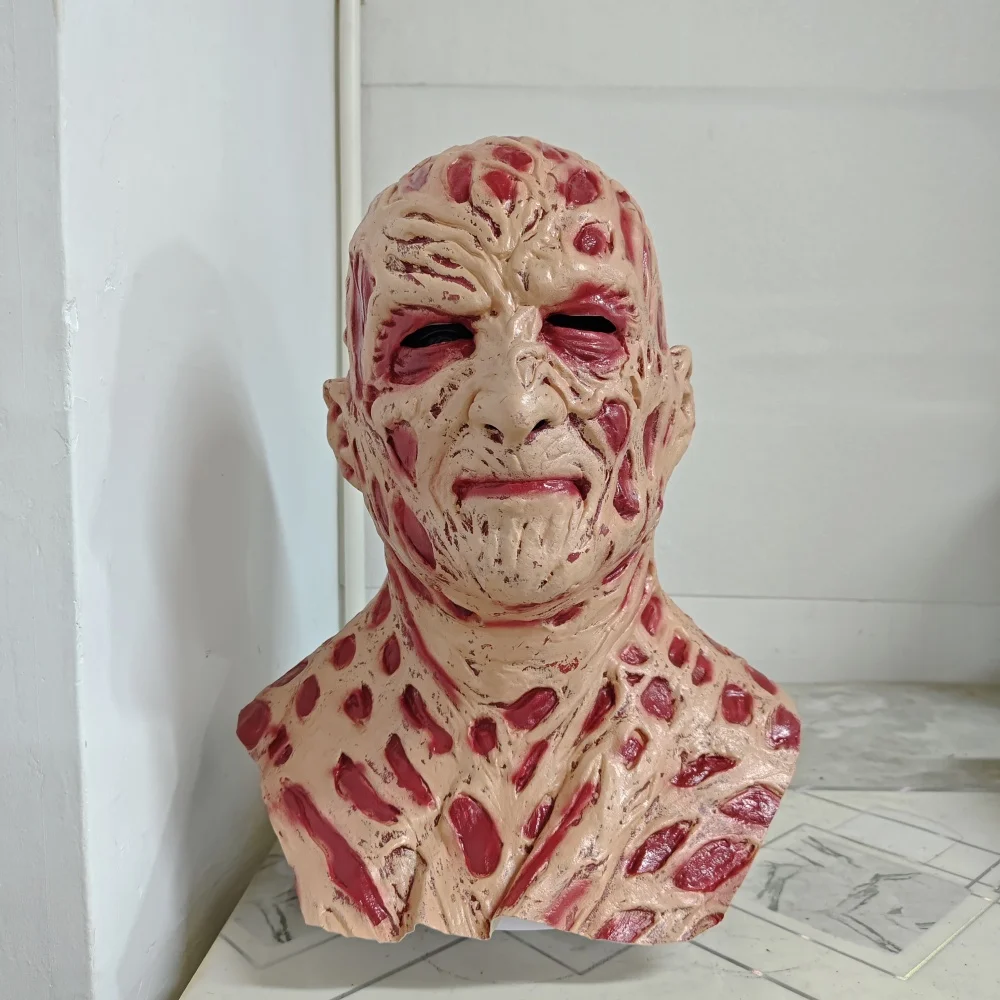 Freddy Krueger Mask Halloween Movie A Nightmare On Elm Street Terror Party Cosplay Costume Props Horror Latex Headgear image 2