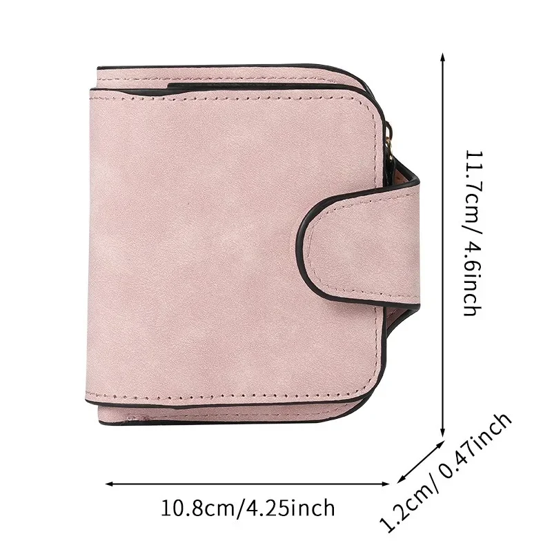 Sonny Angel PU Leather Female Purse Zipper Hasp Wallets Hasp Solid Multi-Cards Holder Coin Short Wallets Slim Small Kids Gifts