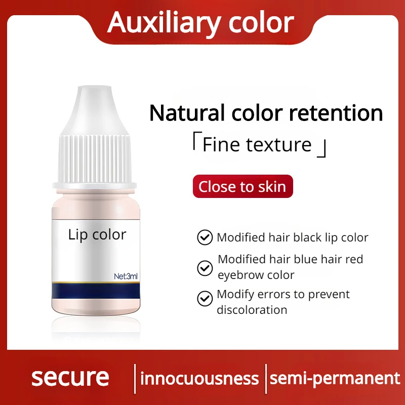 

Tattoo Color Lip Color Auxiliary Red Eyebrows Blue Eyebrows Black Lip Meat Powder Color Emulsion Semi-permanent Safety HealthNew