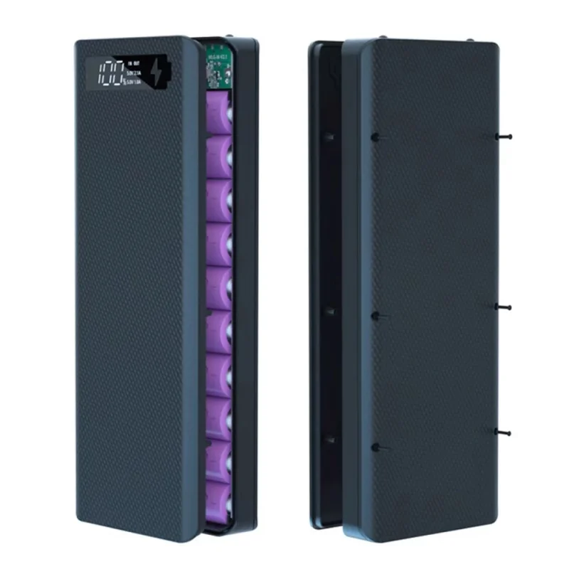 8/10X 18650 Power Bank Case Battery Holder Dual USB Type C Charge Shell For iPhone Xiaomi Huawei 18650 Battery Case Storage Box