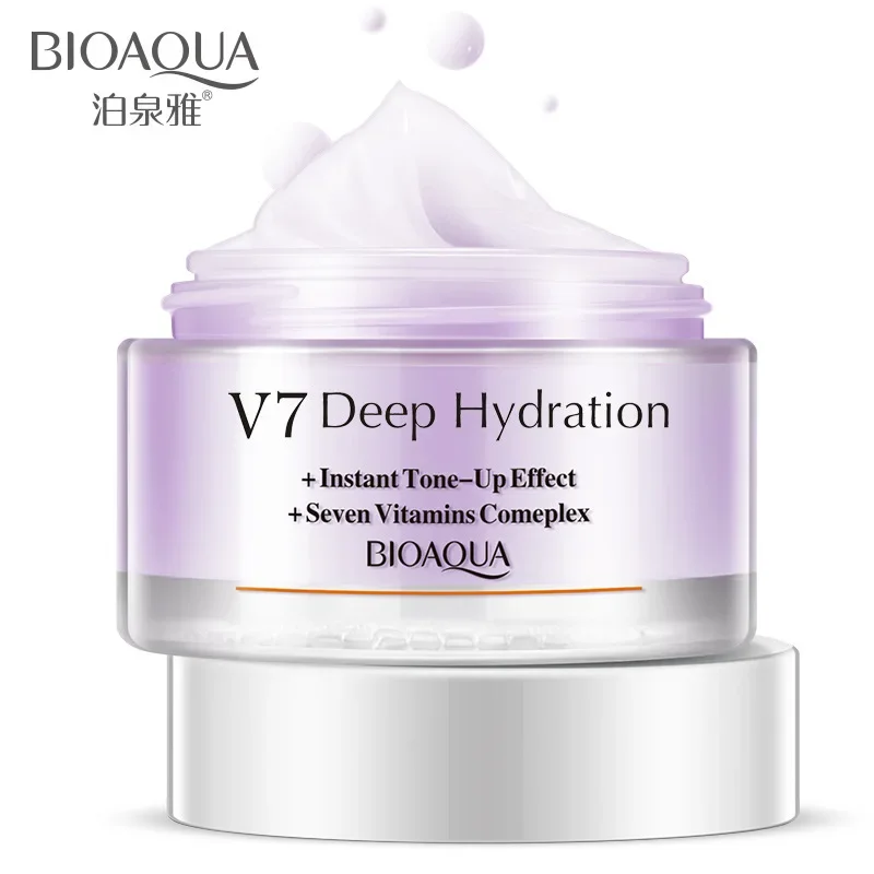 Bioaqua V7 Seven Vitamin Day Creams Moisturizing Face Cream Deep Hydrating Anti Aging Toning Whitening Brighten Skin Care Smooth