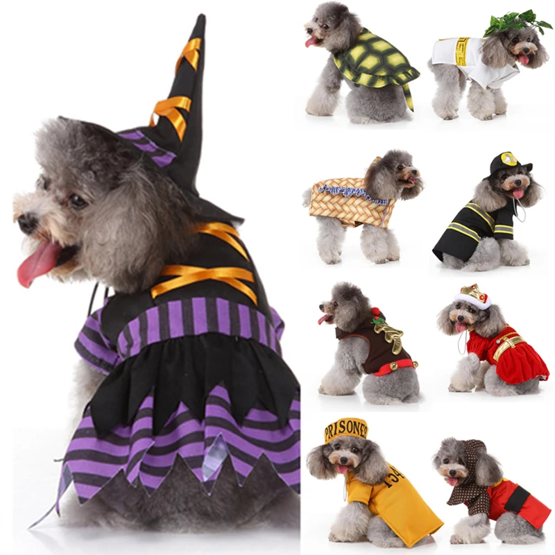 Halloween XMAS Pet Cat Clothes For Dog Costume Dress Up Outfit PET Cosplay Cat Costume Christmas Party Dog Coat Cloth Suit