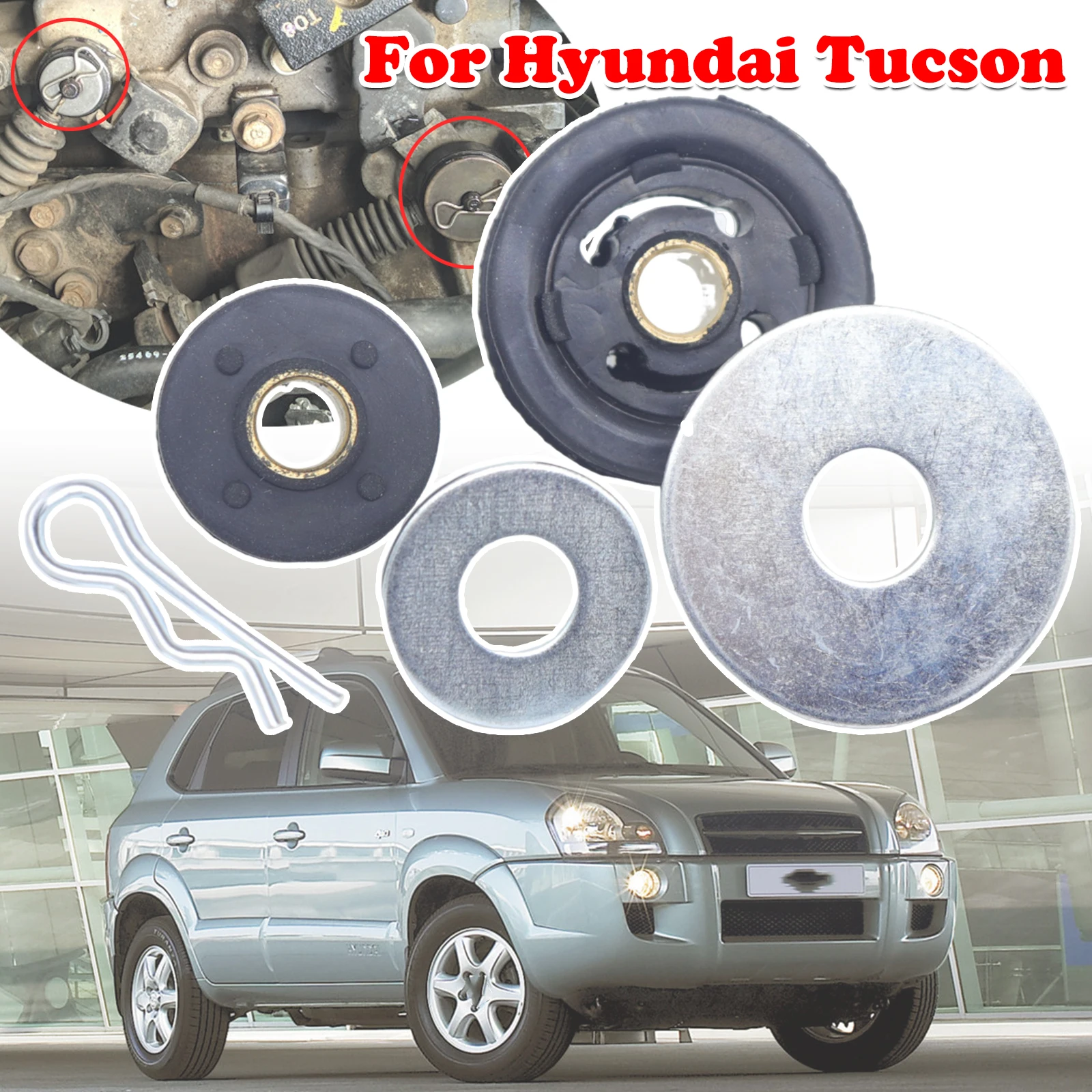 

Updated Manual Gear Shift Cable For Hyundai Tucson JM LM ix35 Linkage Bushing Selector Washer Cotter Pin 2005 2009 2010 2015